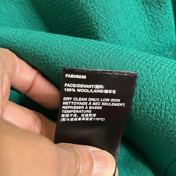 Lafayette 148 New York Mini Skirt Women's size 14 Wool Academia Preppy Green NWT - Picture 7 of 10